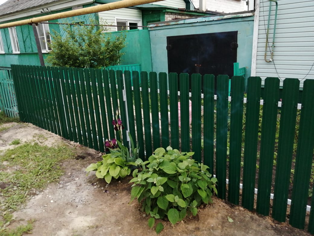 Комбинированный забор 25м штакетник и профлист, ворота, калитка фото8 в Калуге