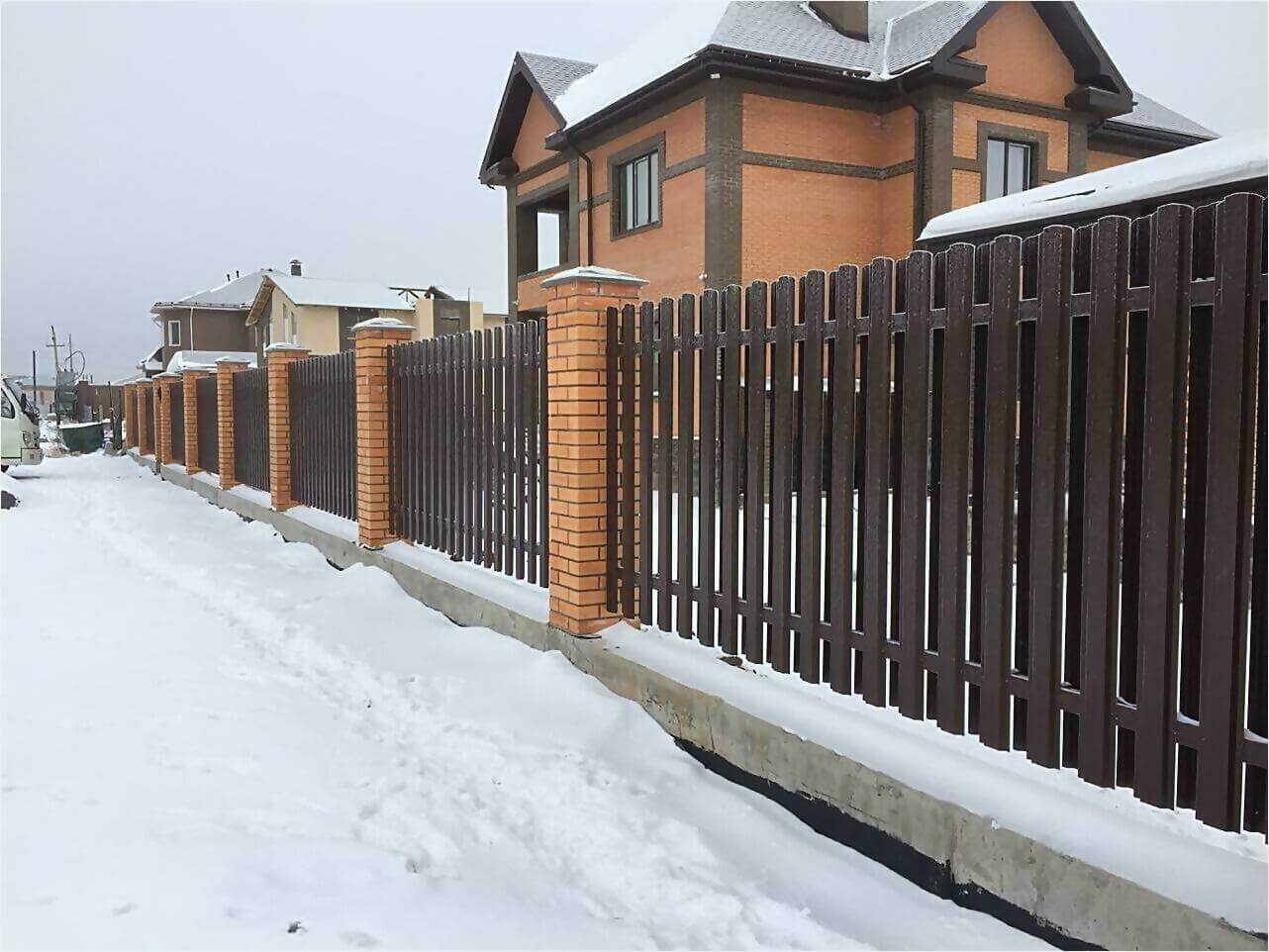 Забор из штакетника 95м фото1 в Калуге