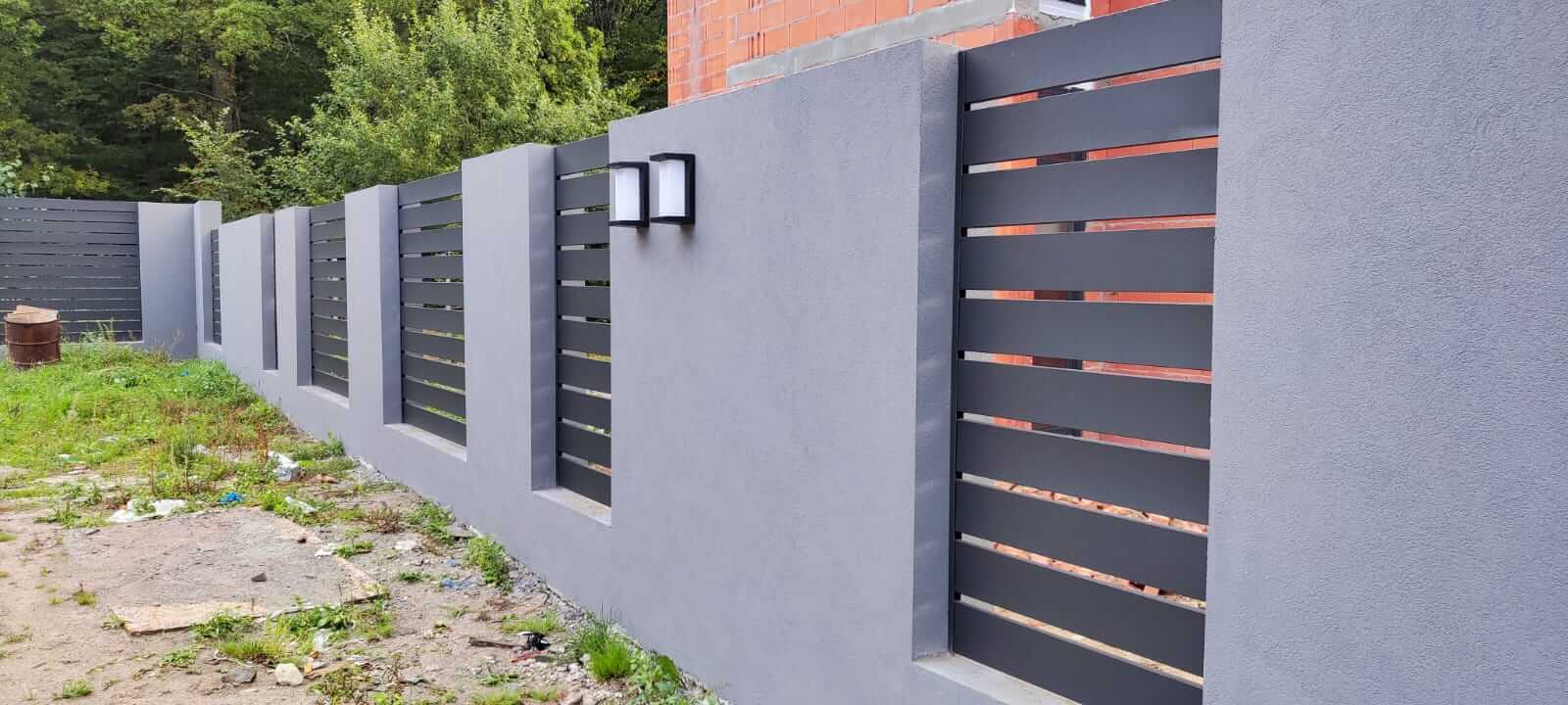 забор из металлопланкена RAL7024 Серый Графит МАТТЕ фото6 в Калуге
