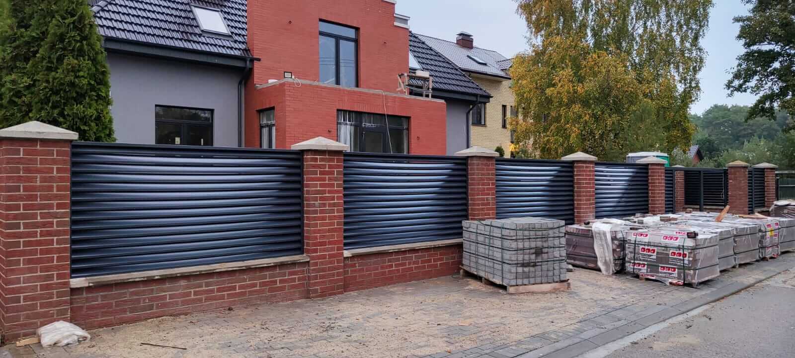 забор-жалюзи с ламелями эко-z ral7024 серый графит фото14 в Калуге
