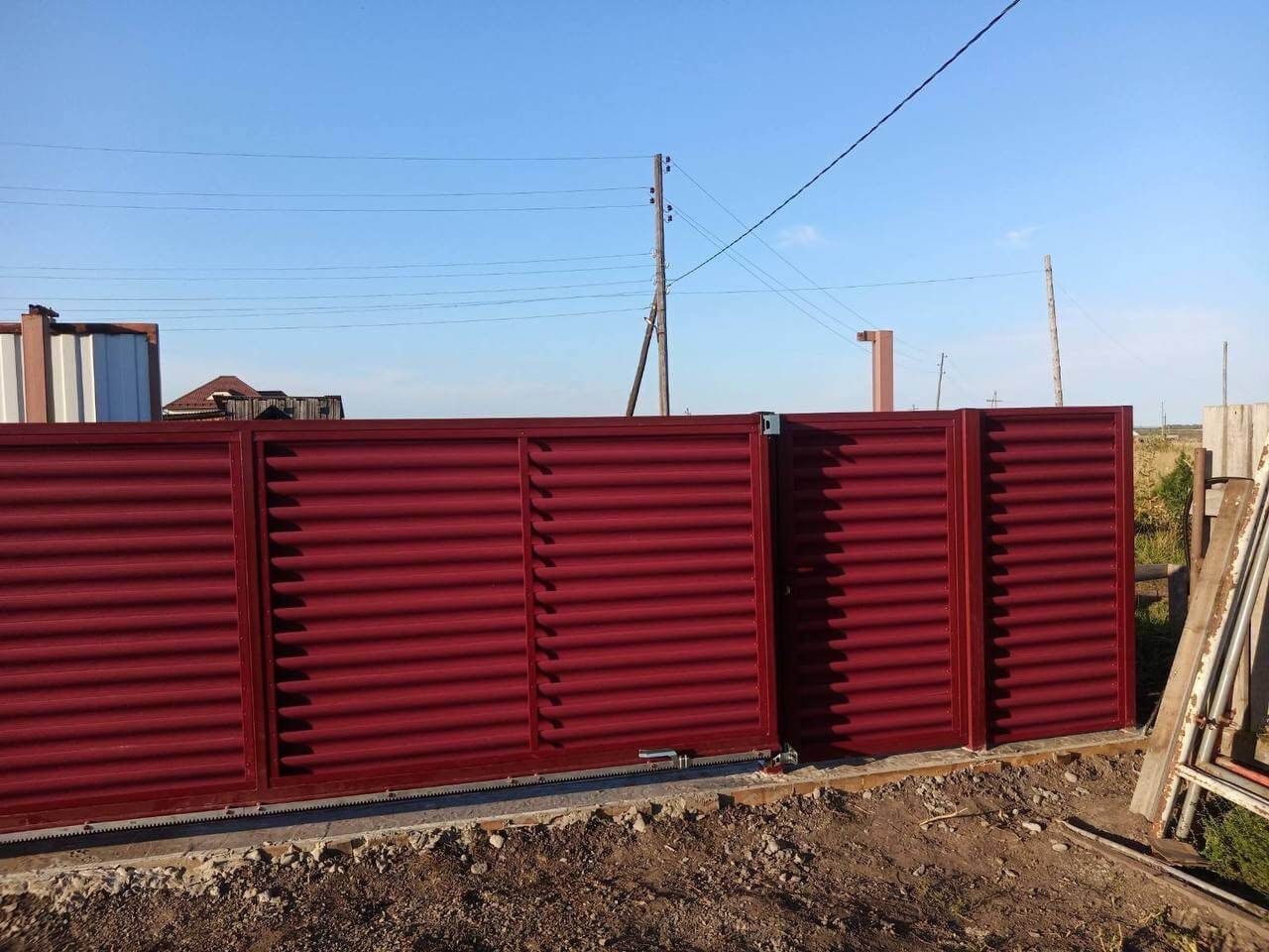 Забор-жалюзи 44м RAL3005/3005 Красное Вино двусторонний фото 2 в Калуге