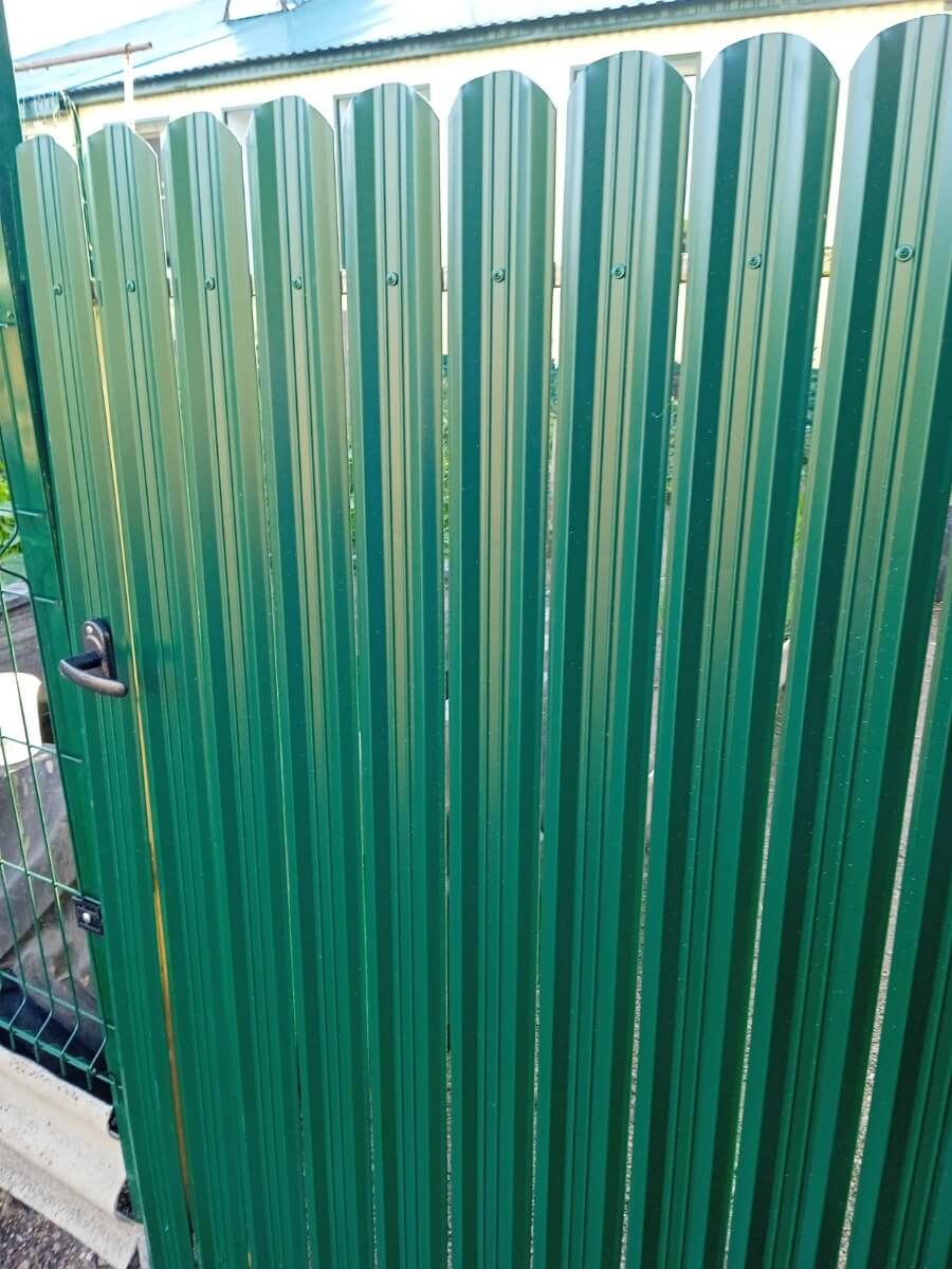 Калитка из штакетника ЭКО-М RAL6005/6005 Зеленый Мох двусторонний фото 2 в Калуге