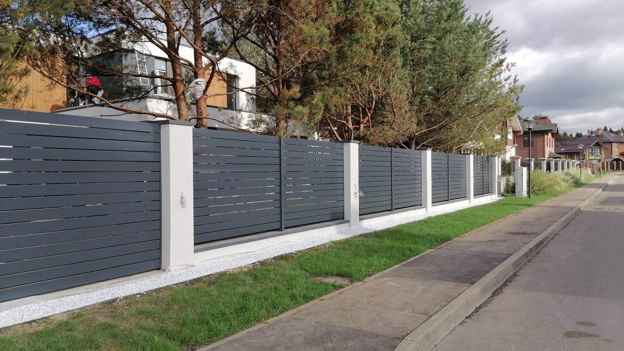 Забор-ранчо из металлопланкена 36м RAL7024 Серый Графит в Калуге