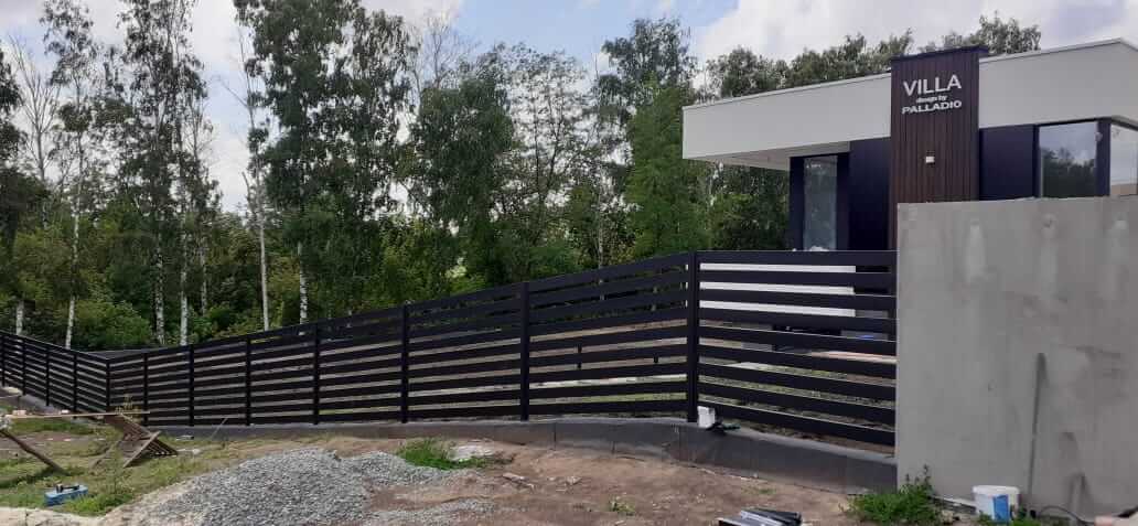 Забор-ранчо из металлопланкена 48м RAL9005 Черный МАТТЕ фото 2 в Калуге