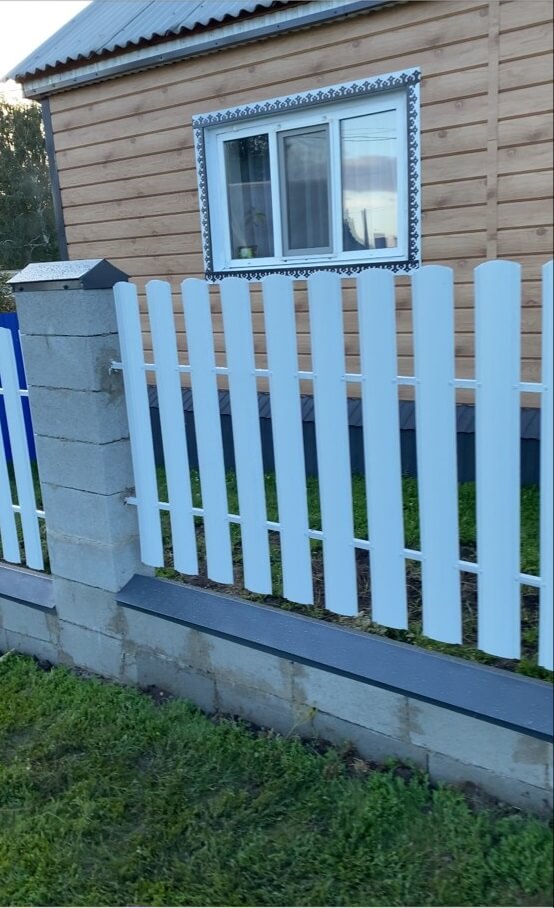 Забор из евроштакетника 16м RAL9003/9003 Белый двусторонний фото 2 в Калуге