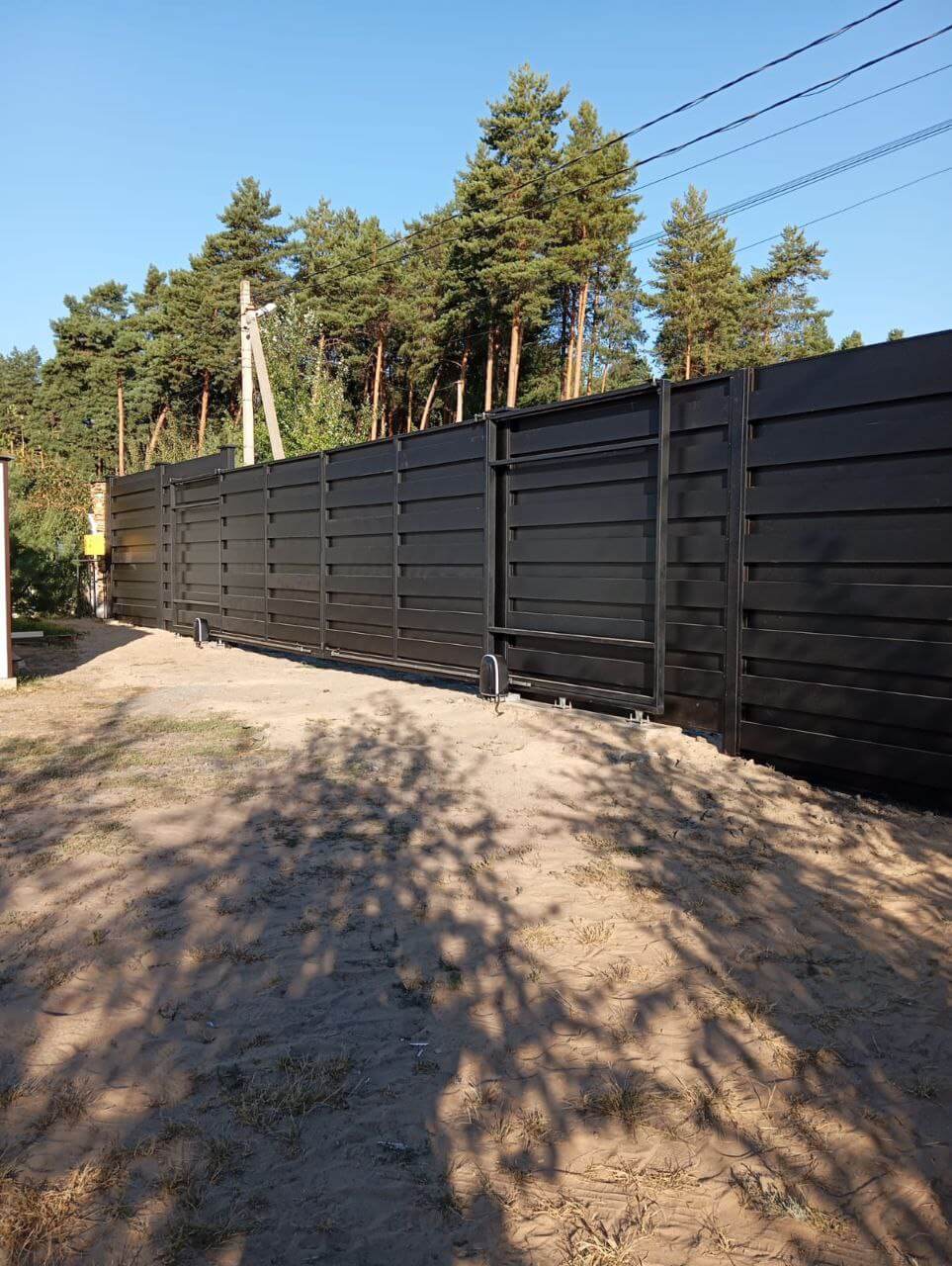 Забор-ранчо из металлопланкена 37м RAL9005 Черный МАТТЕ фото 2 в Калуге
