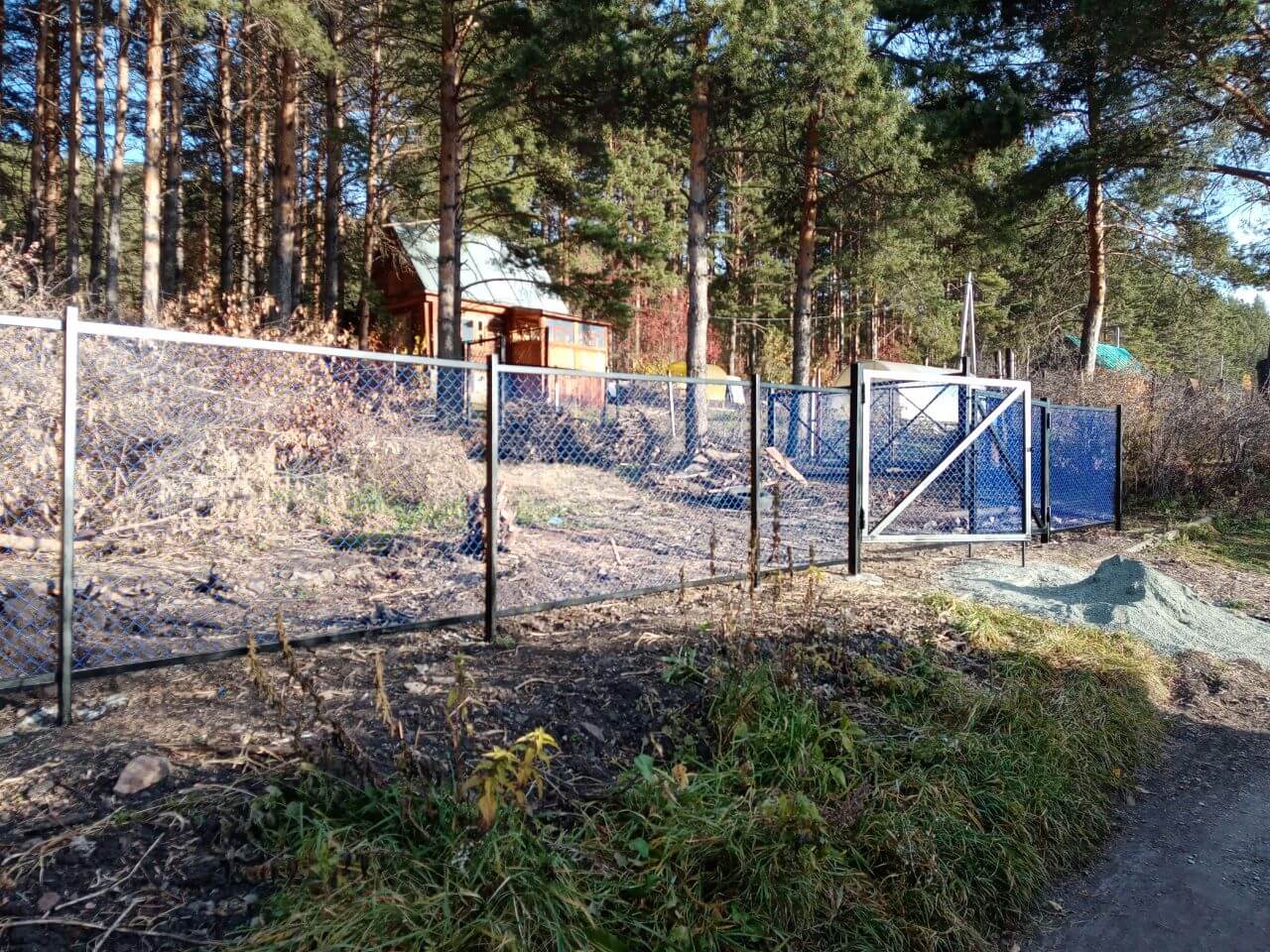 Забор из сетки рабица 76м с полимерным покрытием фото 8 в Калуге
