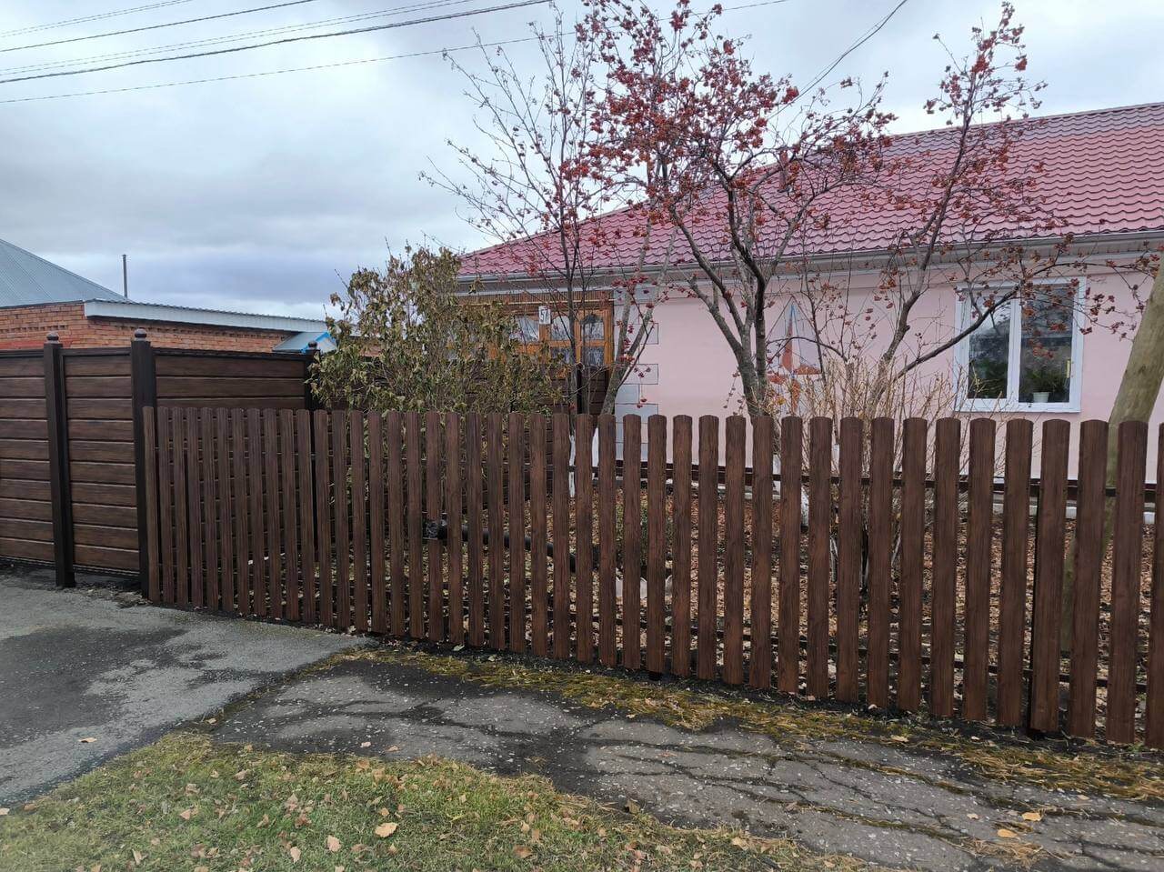 Забор из евроштакетника 12м Античное Дерево Принтек фото 1 в Калуге