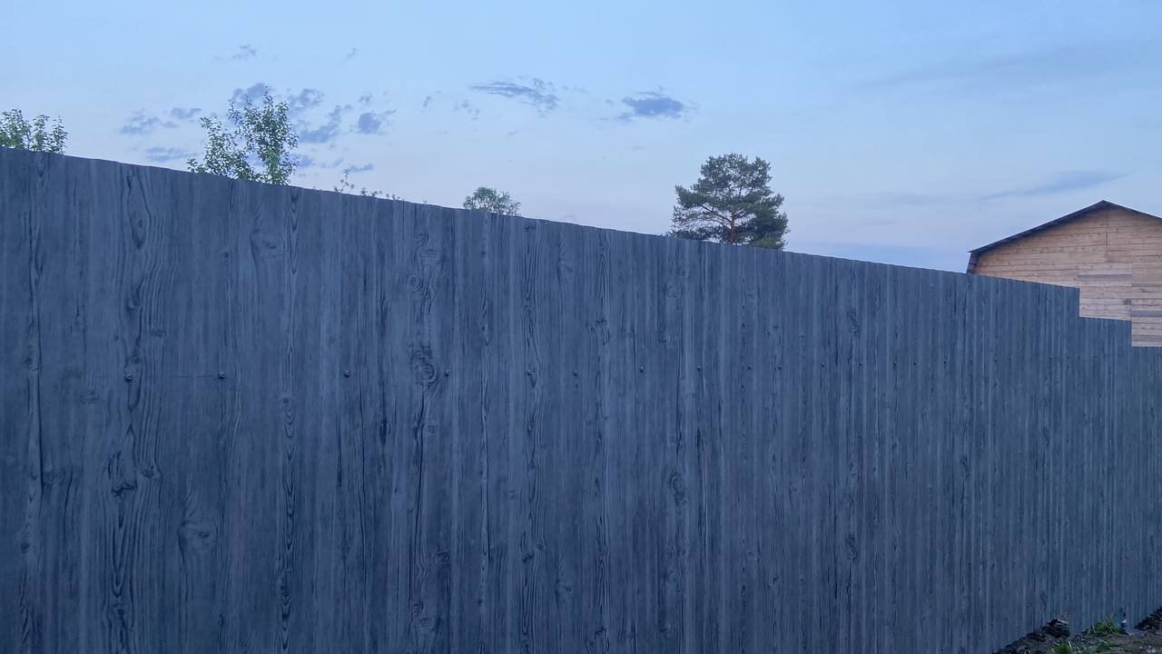 Забор из профнастила НС-10 42м Светлая Береза SteelArt фото 4 в Калуге