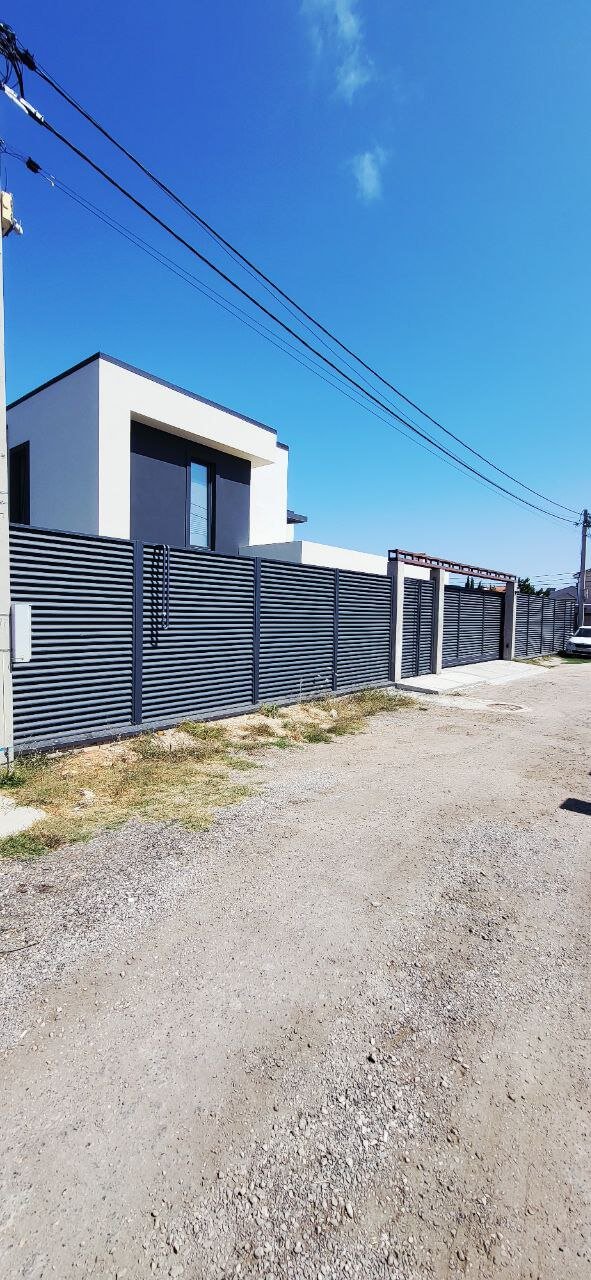 Забор-жалюзи 65м RAL7024/7024 Серый Графит МАТТЕ двусторонний фото 2 в Калуге