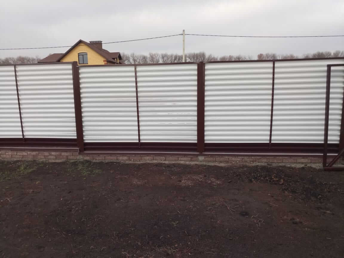 Забор-жалюзи 22м RAL9003/9003 Белый двусторонний фото 1 в Калуге